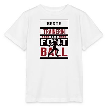 Football Trainerin Beste Footballtrainerin Team - Stanley/Stella Kinder T-Shirt MINI CREATOR  - Weiß - Vorne - Maike (125cm)