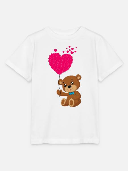 Teddybär mit Herz - Stanley/Stella Kinder T-Shirt MINI CREATOR  - Weiß