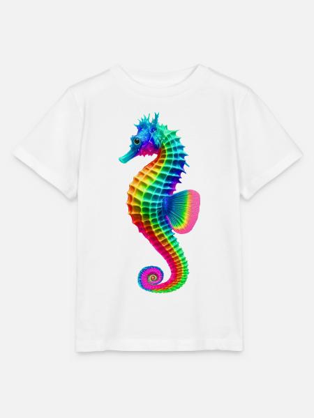 Seepferdchen (01) - Stanley/Stella Kinder T-Shirt MINI CREATOR - Weiß