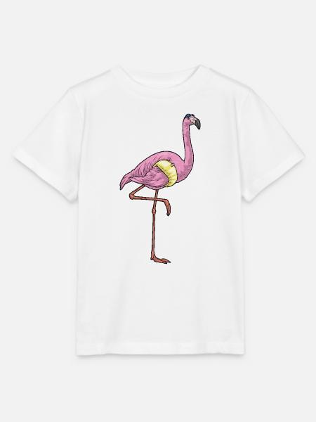 Flamingo Schwimmen Schwimmring Sommer - Stanley/Stella Kinder T-Shirt MINI CREATOR - Weiß