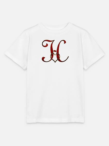 Monogramm H mit Herzrahmen - Stanley/Stella Kinder T-Shirt MINI CREATOR - Weiß