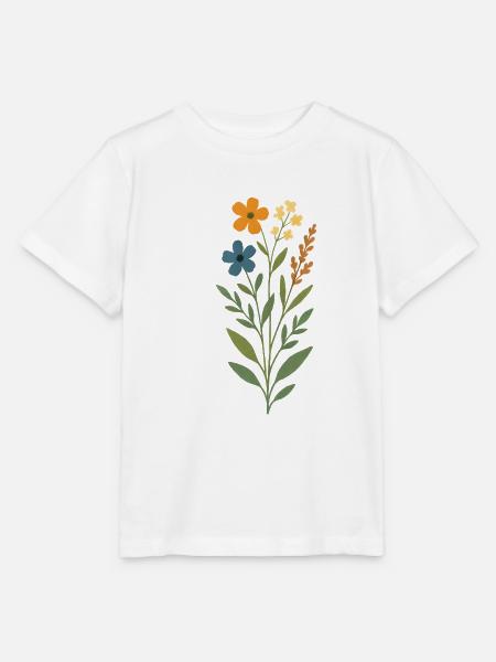 Wasserfarben Blumenstrauss - Stanley/Stella Kinder T-Shirt MINI CREATOR  - Weiß