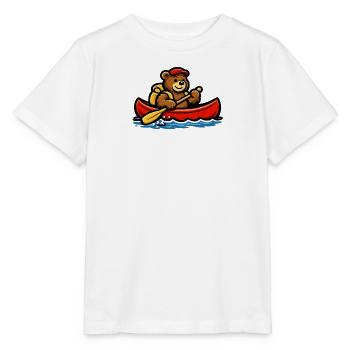 Ours d’aventure à pagaie en canoë - T-shirt bio MINI CREATOR Stanley/Stella Enfant - blanc - Devant - Maike (125cm)