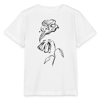 Welke Blume mit Totenkopf Rauch - Stanley/Stella Kinder T-Shirt MINI CREATOR  - Weiß - Vorne - Maike (125cm)
