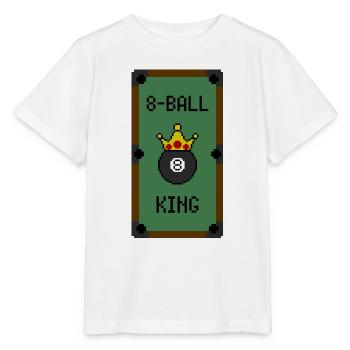 Retro 8-Bit 8-Ball King (Table) - Stanley/Stella MINI CREATOR Kids’ T-Shirt - white - Front - Maike (125cm)