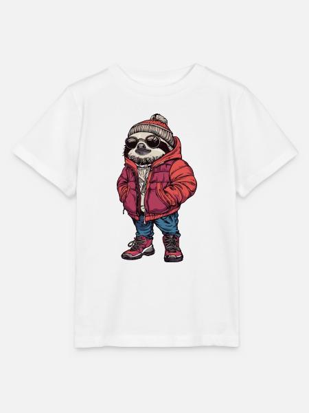 Faultier Fashion Winter - Stanley/Stella Kinder T-Shirt MINI CREATOR  - Weiß