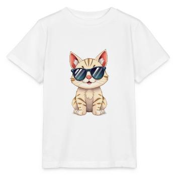 Cool Cat - Stanley/Stella Kinder T-Shirt MINI CREATOR  - Weiß - Vorne - Maike (125cm)