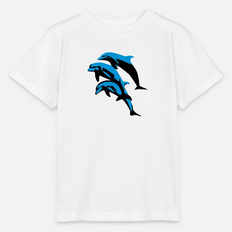 Delfin, Delfine - Dolphin - Stanley/Stella Kinder T-Shirt MINI CREATOR - Weiß