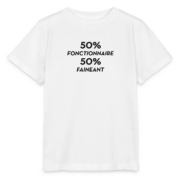 fonctionnaire / service public / mairie / état - T-shirt bio MINI CREATOR Stanley/Stella Enfant - blanc - Devant - Maike (125cm)