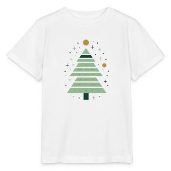 Minimalistischer Weihnachtsbaum - Stanley/Stella Kinder T-Shirt MINI CREATOR  - Weiß - Vorne - Maike (125cm)