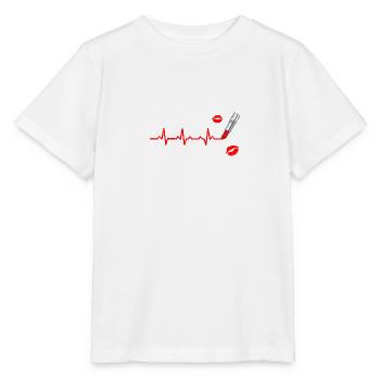 MakeUp heartbeat heartbeat gift lipstick - Stanley/Stella MINI CREATOR Kids’ T-Shirt - white - Front - Maike (125cm)