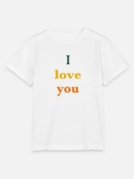 I love you - Stanley/Stella Kinder T-Shirt MINI CREATOR - Weiß