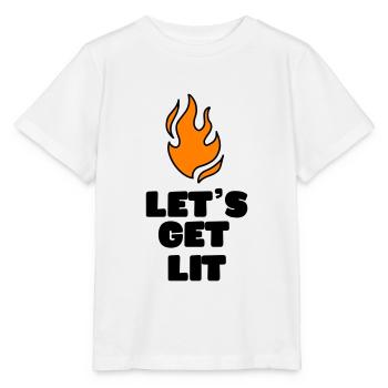 LIGHTER FIRE FIRE CAMPFIRE CAMPGROUND CAMP MOTIFS - Stanley/Stella MINI CREATOR Kids’ T-Shirt - white - Front - Maike (125cm)