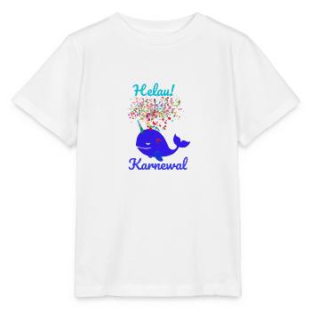 Carnaval, Carnaval, Baleine, Confettis, Helau - T-shirt bio MINI CREATOR Stanley/Stella Enfant - blanc - Devant - Maike (125cm)