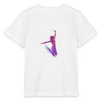 jump,dance,dancer,graffiti,pink,pink - Stanley/Stella MINI CREATOR Kids’ T-Shirt - white - Front - Maike (125cm)