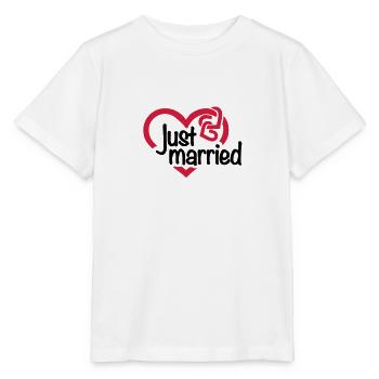 Just married - Stanley/Stella MINI CREATOR Kids’ T-Shirt - white - Front - Maike (125cm)