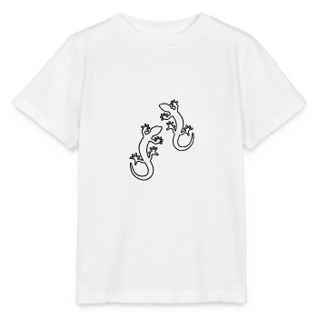 gecko zwei - Stanley/Stella Kinder T-Shirt MINI CREATOR  - Weiß - Vorne - Maike (125cm)