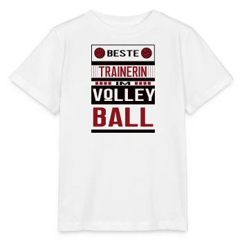 Volleyball Trainerin Beste Volleyballtrainerin - Stanley/Stella Kinder T-Shirt MINI CREATOR  - Weiß - Vorne - Maike (125cm)