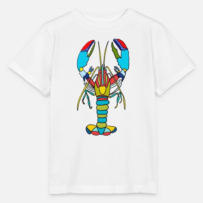 Crabe coloré style néon - T-shirt bio MINI CREATOR Stanley/Stella Enfant - blanc