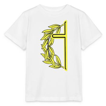 Croix minimaliste Croix Couronne de laurier Crucifix - T-shirt bio MINI CREATOR Stanley/Stella Enfant - blanc - Devant - Maike (125cm)