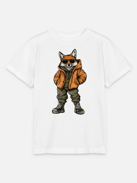 Fuchs Cool Winter - Stanley/Stella Kinder T-Shirt MINI CREATOR - Weiß