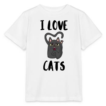 Ich liebe Katzen - Stanley/Stella Kinder T-Shirt MINI CREATOR  - Weiß - Vorne - Maike (125cm)