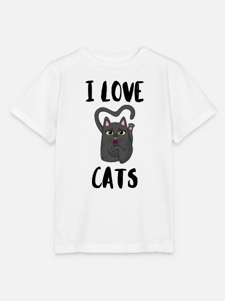 Ich liebe Katzen - Stanley/Stella Kinder T-Shirt MINI CREATOR  - Weiß