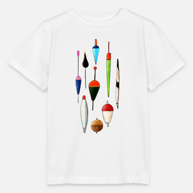 Poses de pêche Anglershirt Waggler - Pêche, Pêcheur - T-shirt bio MINI CREATOR Stanley/Stella Enfant - blanc
