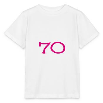 70. 70 ANS. 70e ANNIVERSAIRE. ANNIVERSAIRE 70 ANS. - T-shirt bio MINI CREATOR Stanley/Stella Enfant - blanc - Devant - Maike (125cm)