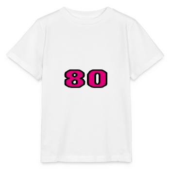 80. 80 YEARS. 80th ANNIVERSARY. 80TH BIRTHDAY. - Stanley/Stella MINI CREATOR Kids’ T-Shirt - white - Front - Maike (125cm)