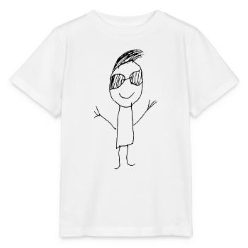 RdL happy cool stick man - Stanley/Stella MINI CREATOR Kids’ T-Shirt - white - Front - Maike (125cm)