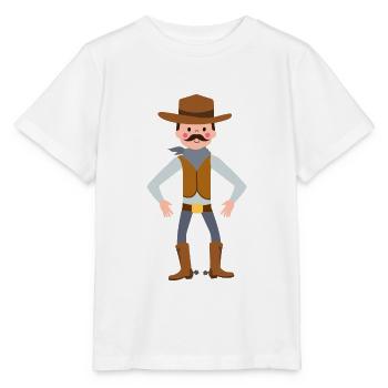 cowboy - Stanley/Stella Kinder T-Shirt MINI CREATOR  - Weiß - Vorne - Maike (125cm)