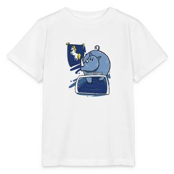 licorne drôle cadeau de Noël rhinocéros rhinocéros - T-shirt bio MINI CREATOR Stanley/Stella Enfant - blanc - Devant - Maike (125cm)