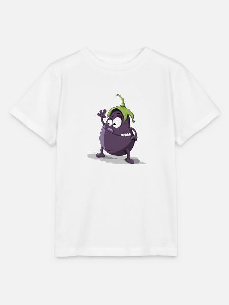 Aubergine - Stanley/Stella Kinder T-Shirt MINI CREATOR - Weiß