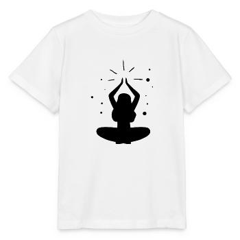 Yoga - Relaxen Lebensqualität - Stanley/Stella Kinder T-Shirt MINI CREATOR  - Weiß - Vorne - Maike (125cm)