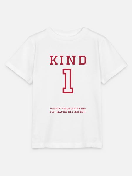 Kind 1 (personalisierbar) - Stanley/Stella Kinder T-Shirt MINI CREATOR  - Weiß
