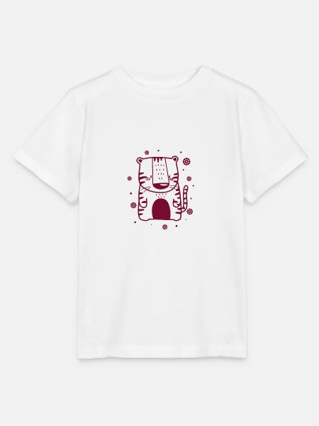 lustiger kleiner Tiger - Stanley/Stella Kinder T-Shirt MINI CREATOR  - Weiß
