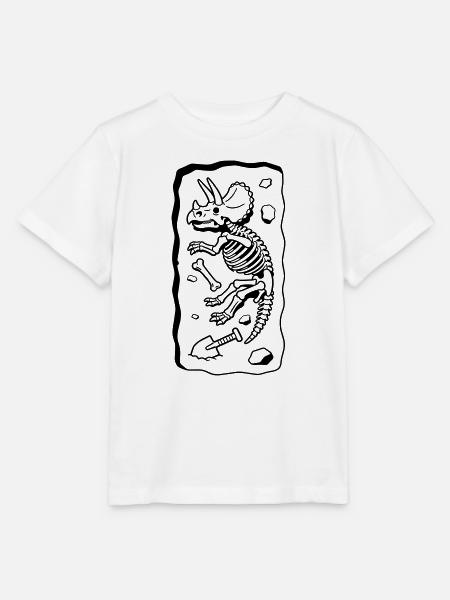 Triceratops-Knochen - Stanley/Stella Kinder T-Shirt MINI CREATOR - Weiß