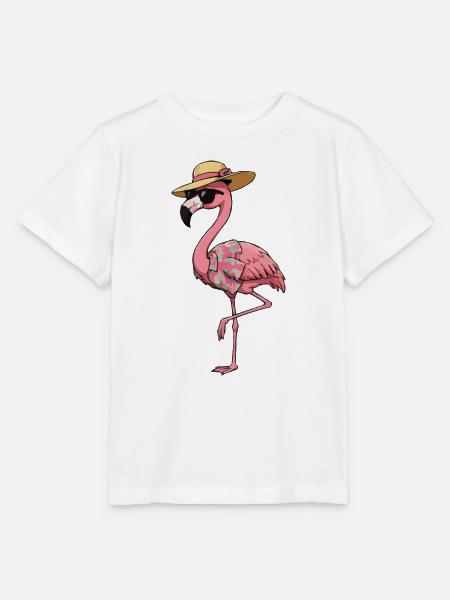 Hawaiian Flamingo Lounge - Stanley/Stella Kinder T-Shirt MINI CREATOR - Weiß