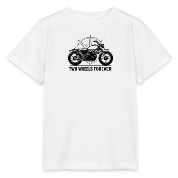 Two wheels forever - Stanley/Stella MINI CREATOR Kids’ T-Shirt - white - Front - Maike (125cm)