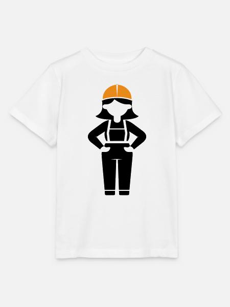 Bauarbeiter Frau - Stanley/Stella Kinder T-Shirt MINI CREATOR  - Weiß