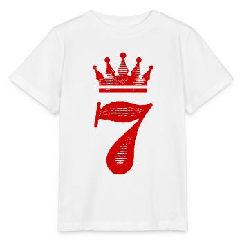 7 Couronne numérique - T-shirt bio MINI CREATOR Stanley/Stella Enfant - blanc - Devant - Maike (125cm)