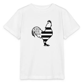Breton French rooster emblem new britain - Stanley/Stella MINI CREATOR Kids’ T-Shirt - white - Front - Maike (125cm)