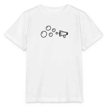 Megaphon Bubble - Stanley/Stella Kinder T-Shirt MINI CREATOR  - Weiß - Vorne - Maike (125cm)