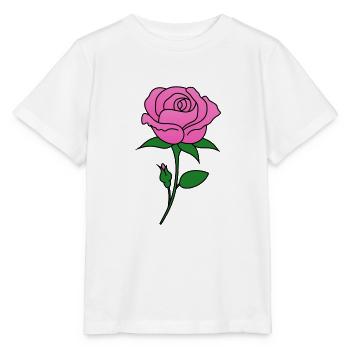Rose rose - T-shirt bio MINI CREATOR Stanley/Stella Enfant - blanc - Devant - Maike (125cm)