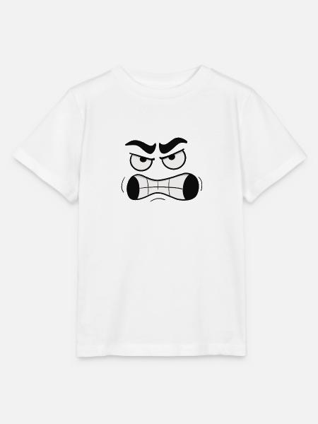 Wütendes Gesicht - Stanley/Stella Kinder T-Shirt MINI CREATOR - Weiß