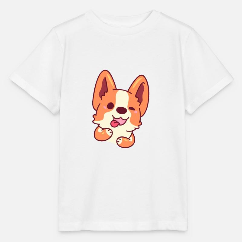 Welsh Corgi Sticker - Stanley/Stella MINI CREATOR Kids’ T-Shirt - white