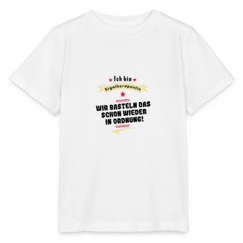 ergotherapeutin wir basteln das in ordnung - Stanley/Stella Kinder T-Shirt MINI CREATOR  - Weiß - Vorne - Maike (125cm)