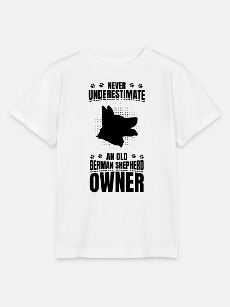 Unterschätze nie Schäferhund Besitzer - Stanley/Stella Kinder T-Shirt MINI CREATOR  - Weiß