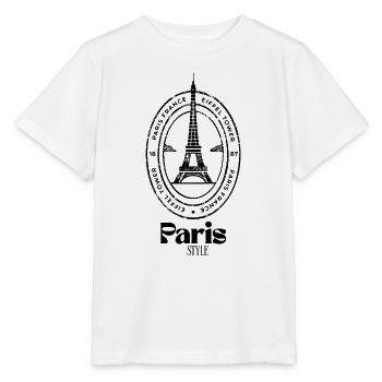 Paris style - Stanley/Stella MINI CREATOR Kids’ T-Shirt - white - Front - Maike (125cm)